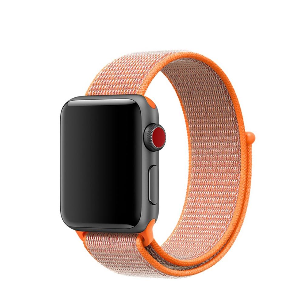 Correa de nailon Apple Watch Series 9 45mm Naranja
