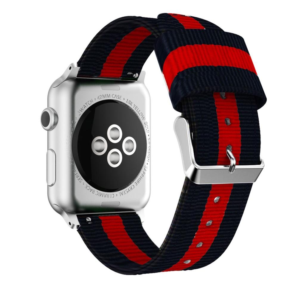 Correa de nailon Apple Watch 45mm Series 9 negro/rojo