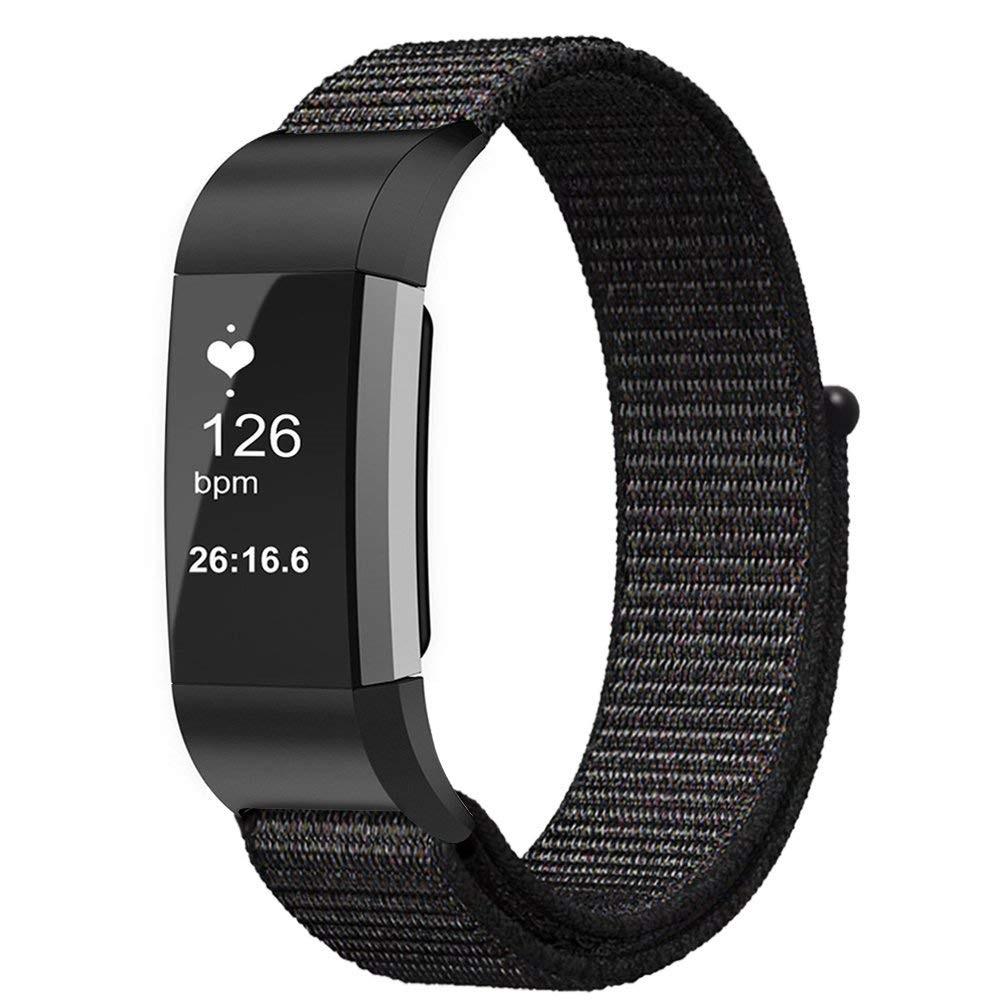 Correa de nailon Fitbit Charge 3/Charge 4 Negro