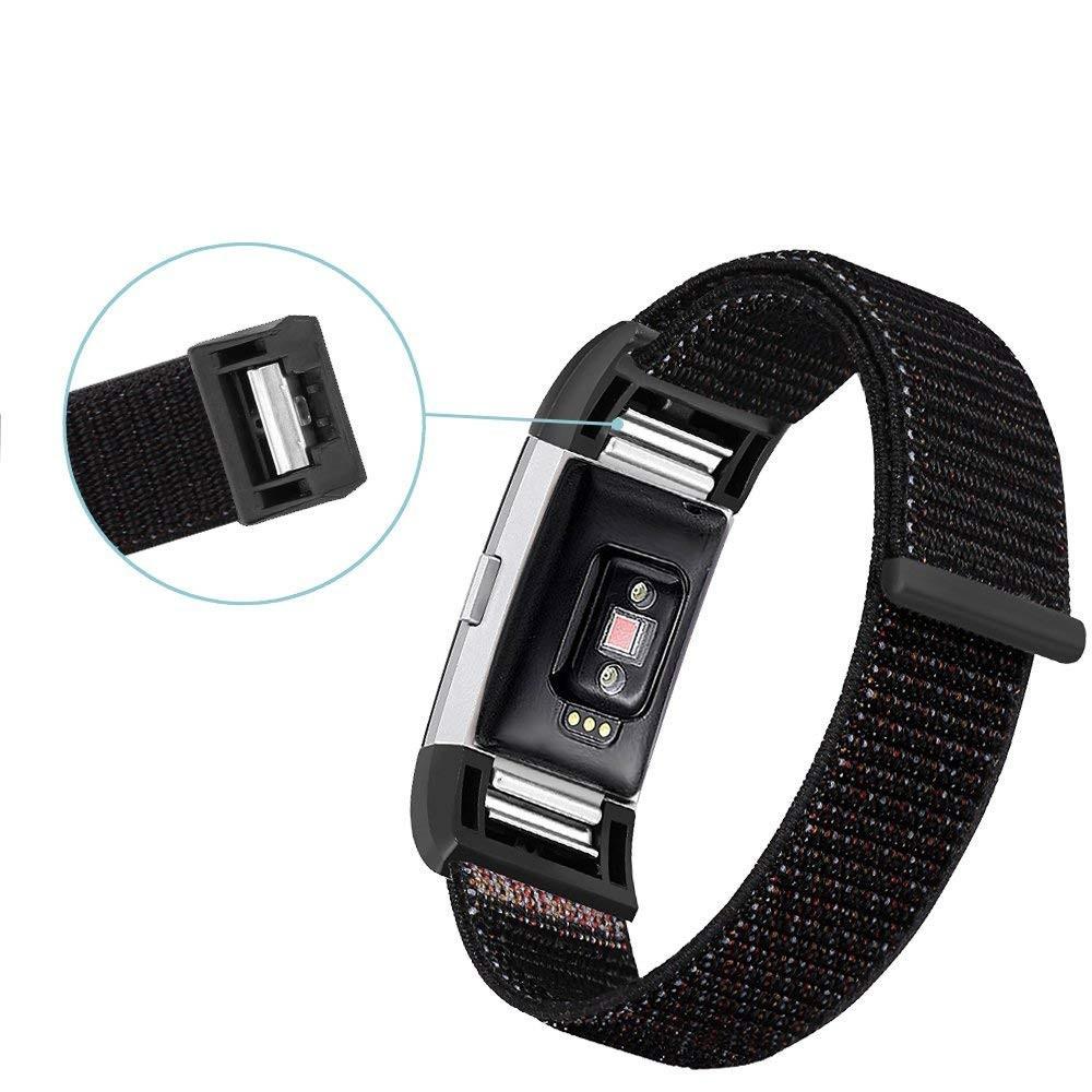 Correa de nailon Fitbit Charge 3/Charge 4 Negro
