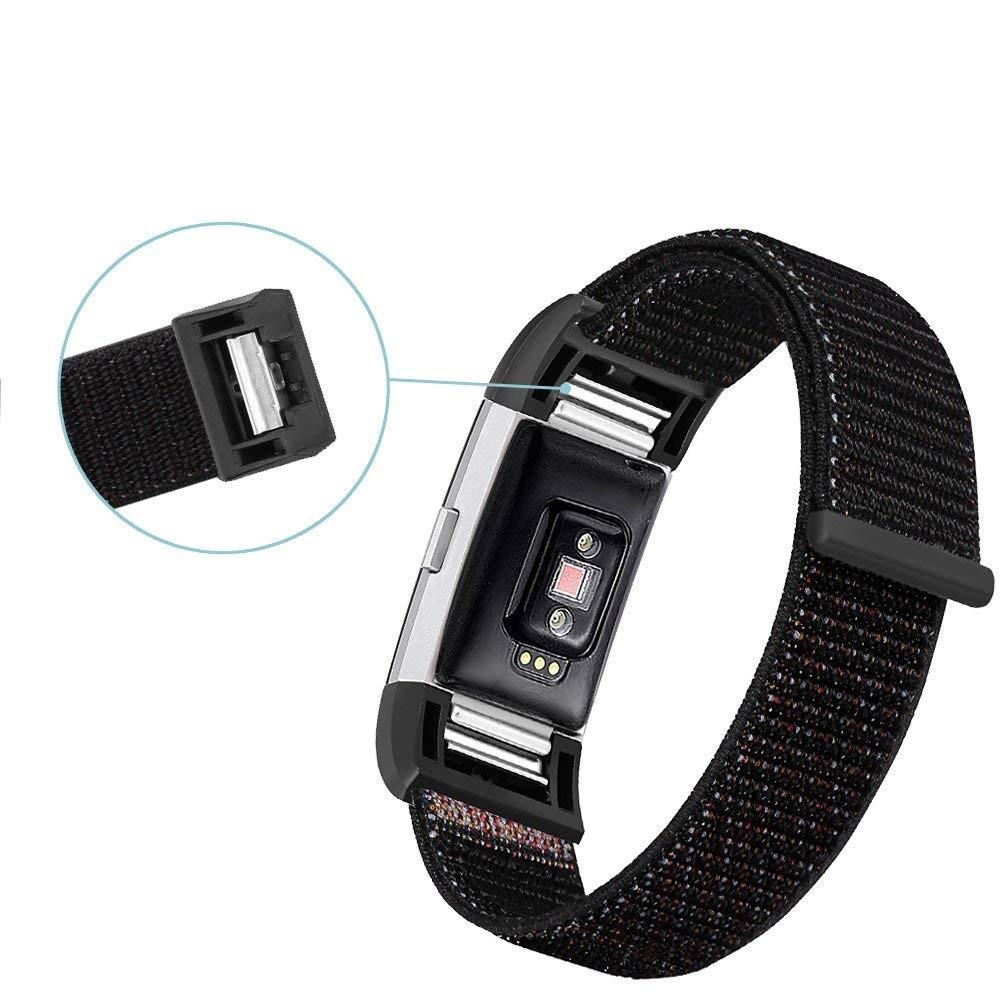 Correa de nailon Fitbit Charge 3/4 Negro