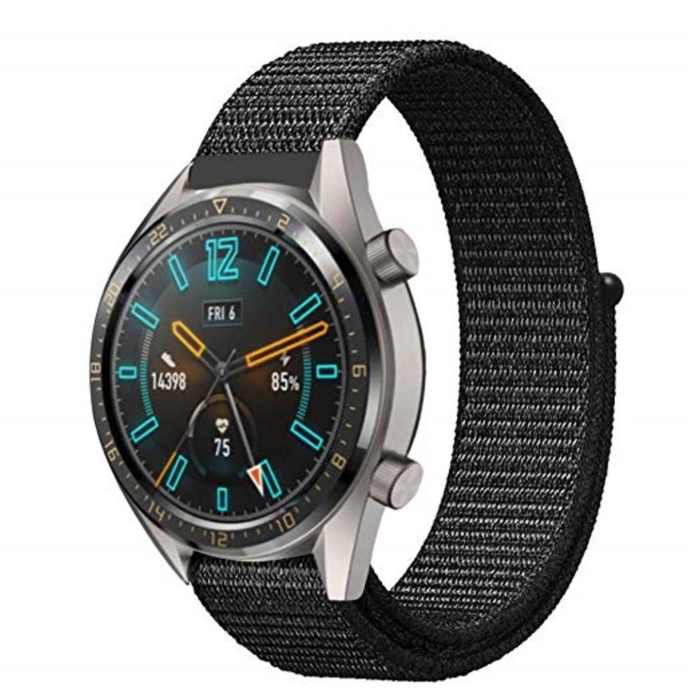 Correa de nailon Huawei Watch GT 2 Pro/Watch GT 2 46mm/Watch GT 2e/Watch GT Negro