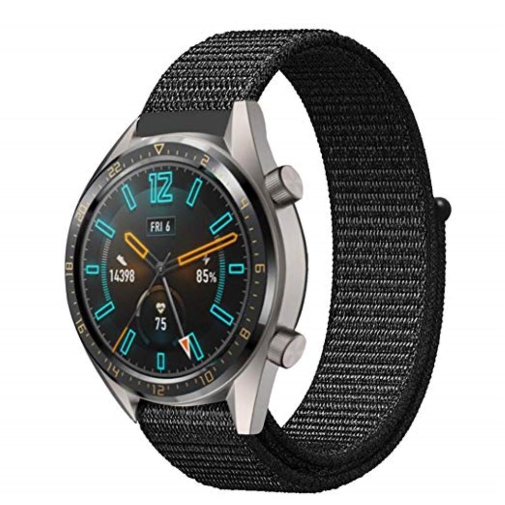 Correa de nailon Huawei Watch GT/GT 2 46mm/GT 2 Pro Negro