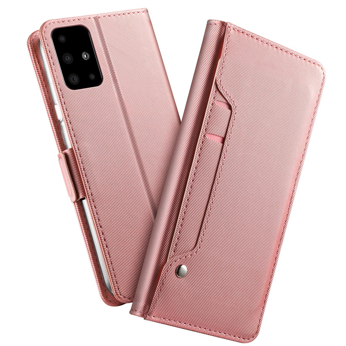 Funda con solapa Espejo Samsung Galaxy A51 Pink Gold