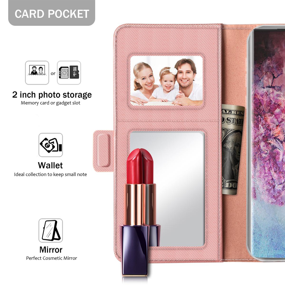 Funda con solapa Espejo Samsung Galaxy Note 10 Plus Pink Gold