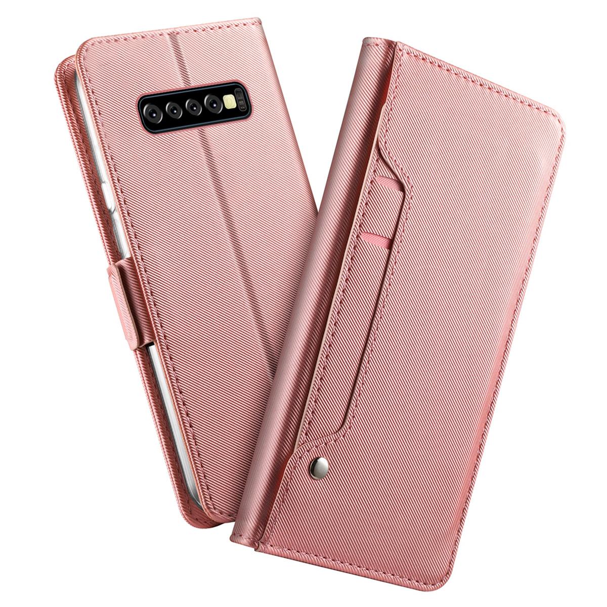 Funda con solapa Espejo Samsung Galaxy S10 Plus Pink Gold
