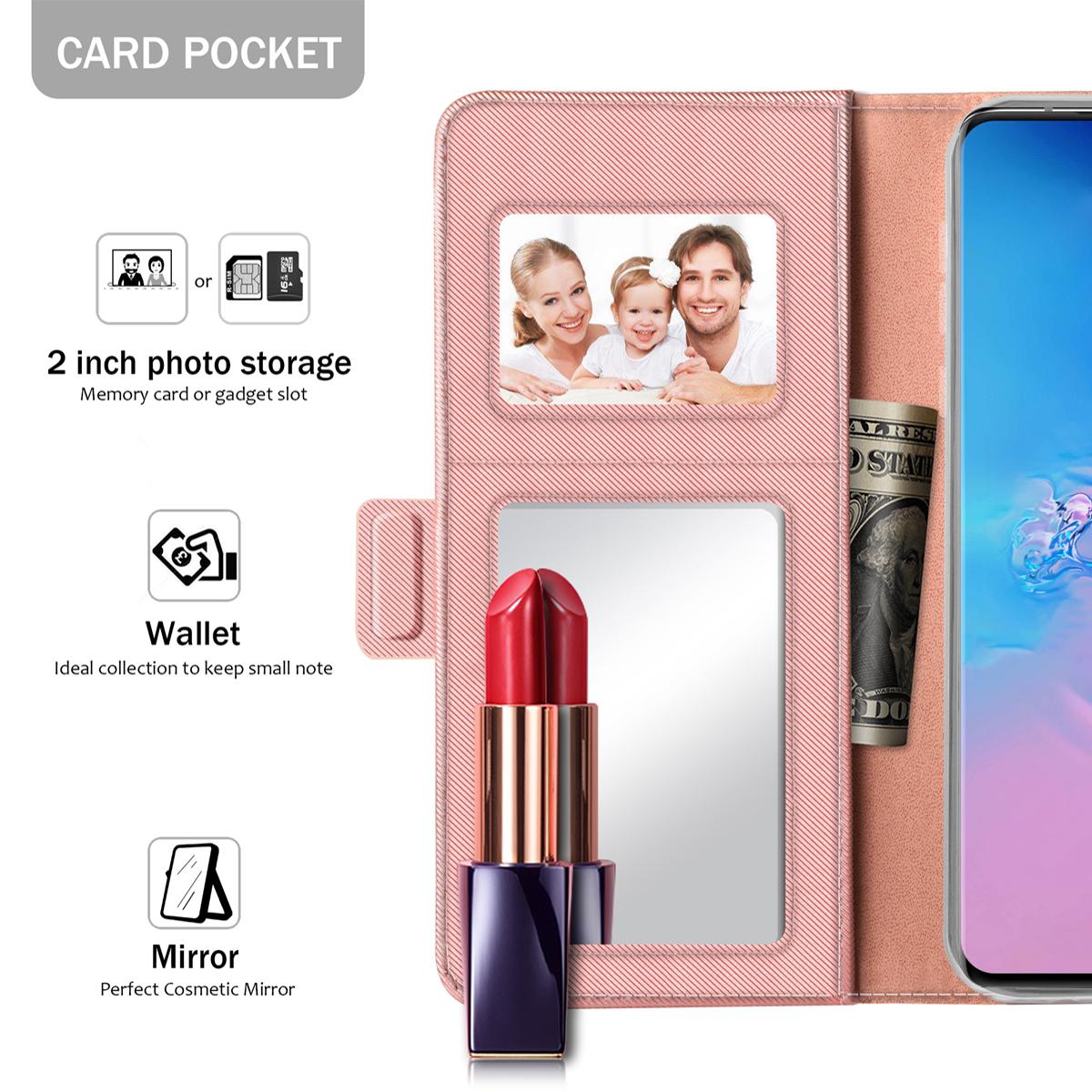Funda con solapa Espejo Samsung Galaxy S20 Ultra Pink Gold