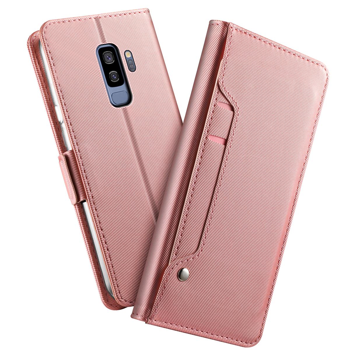 Funda con solapa Espejo Samsung Galaxy S9 Plus Pink Gold