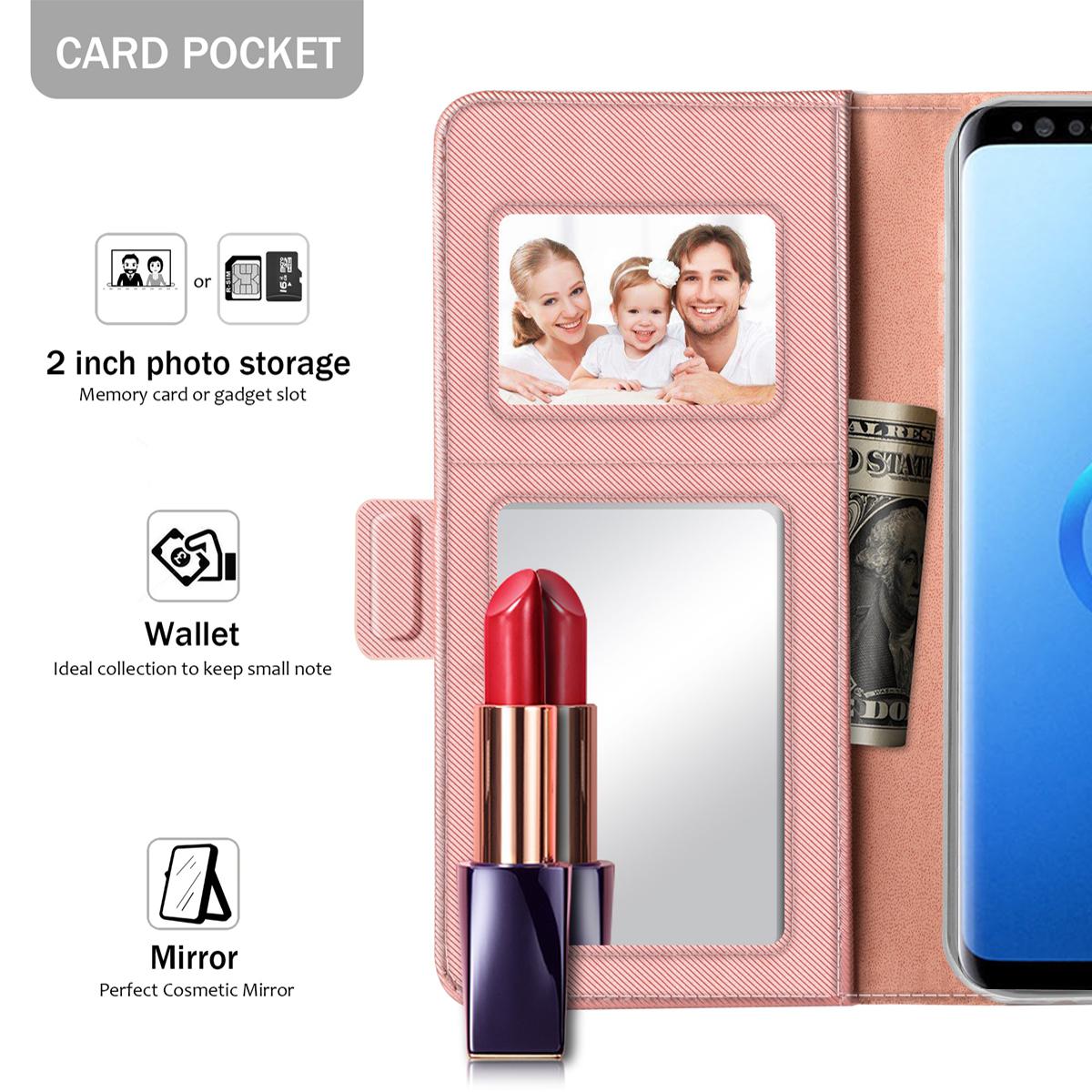 Funda con solapa Espejo Samsung Galaxy S9 Pink Gold