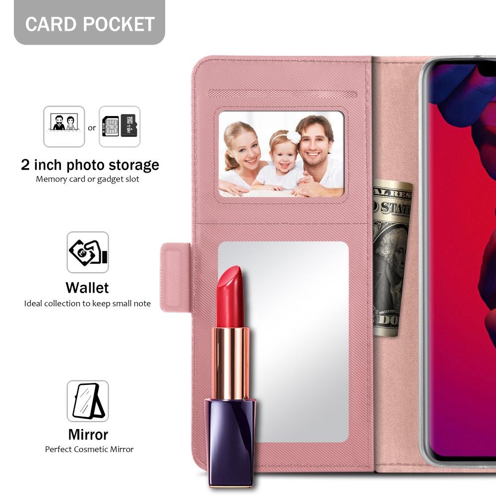 Funda con solapa Espejo Huawei Mate 20 Pro Pink Gold