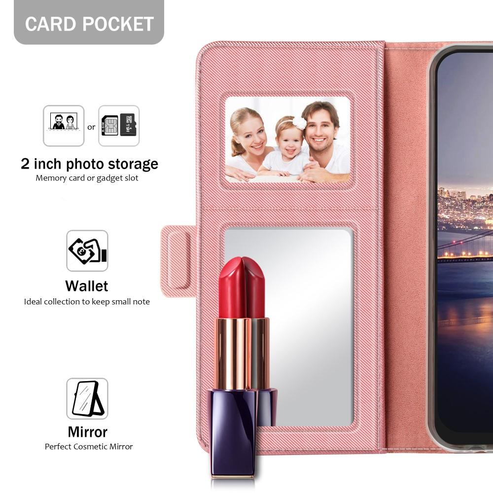 Funda con solapa Espejo Huawei P20 Lite Pink Gold