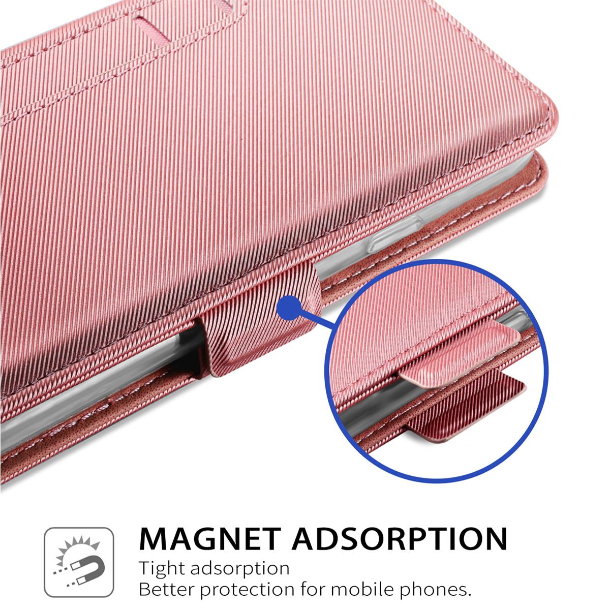 Funda con solapa Espejo Huawei P30 Lite Pink Gold