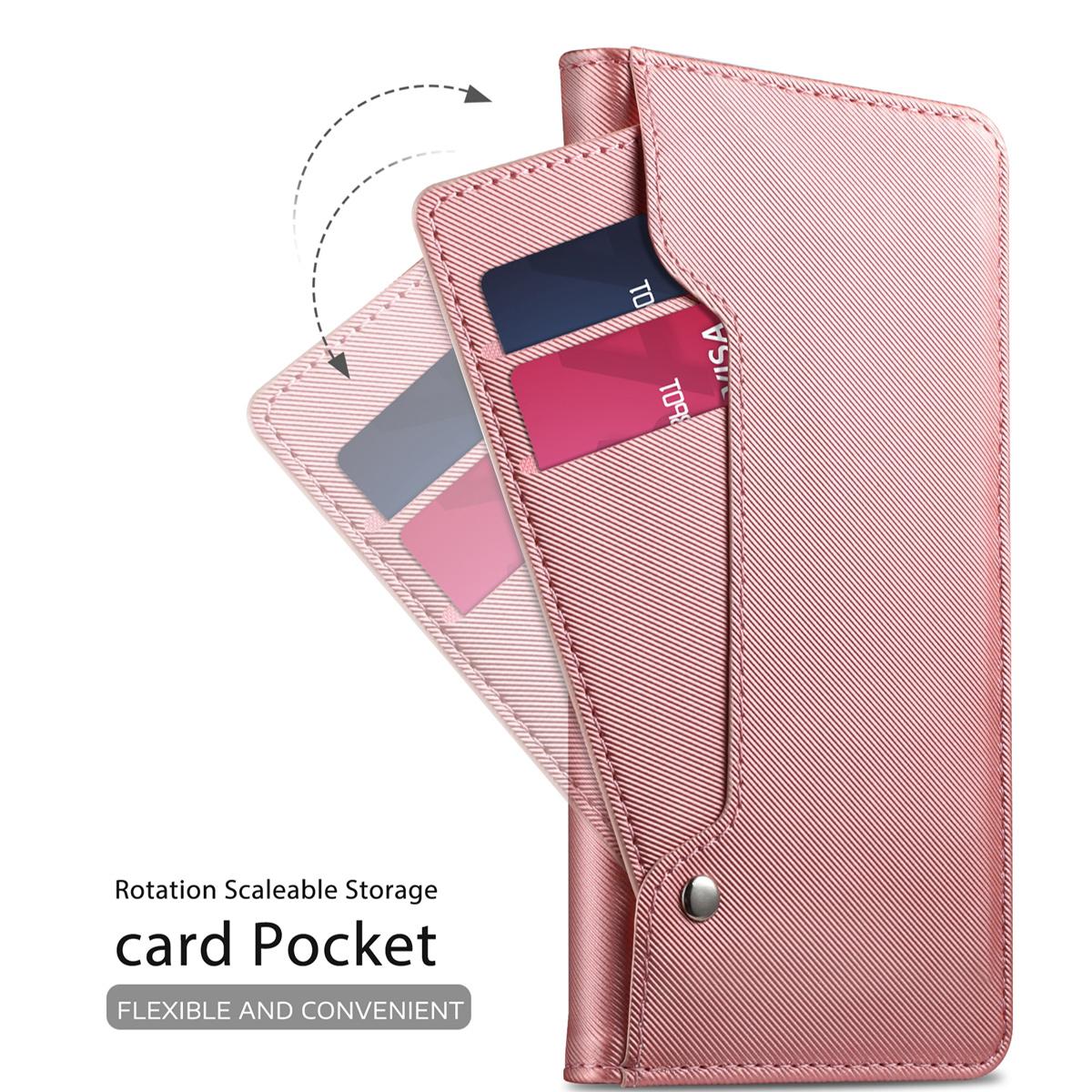 Funda con solapa Espejo Huawei P30 Pink Gold