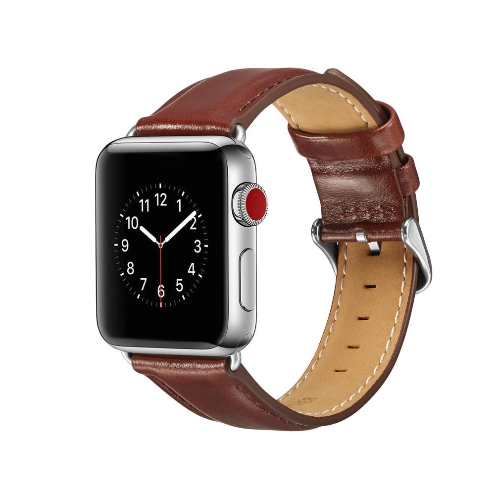 Correa de Piel Premium Apple Watch 45mm Series 9 Brown