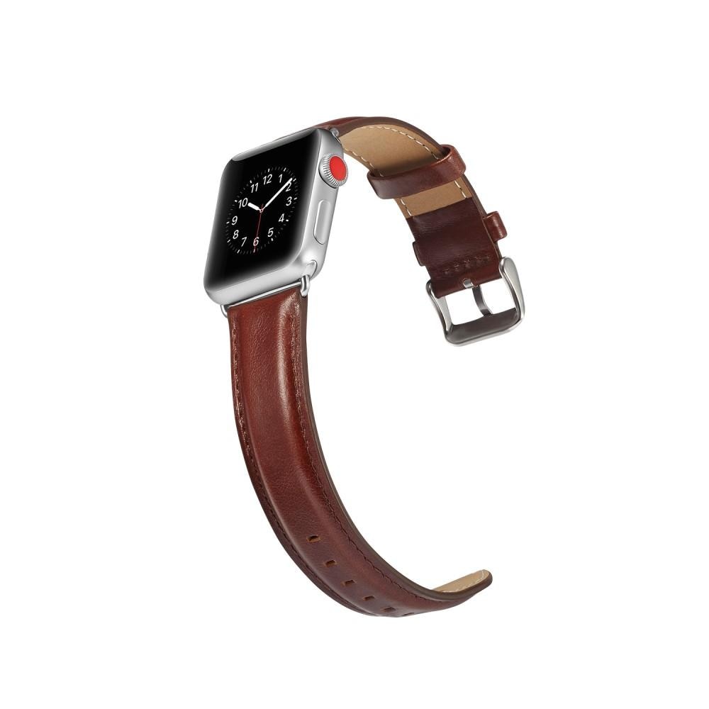 Correa de Piel Premium Apple Watch 42mm Brown