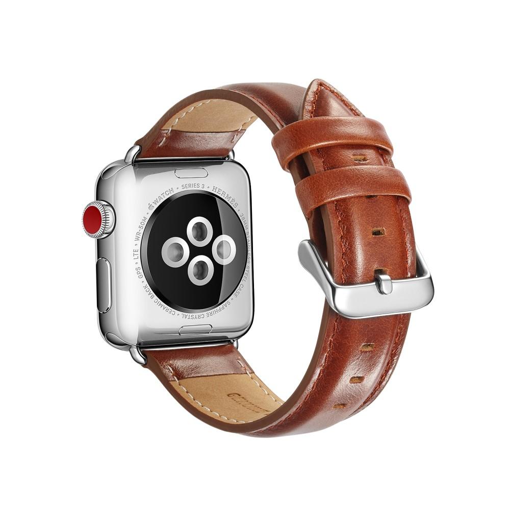 Correa de Piel Premium Apple Watch 45mm Series 7 Cognac