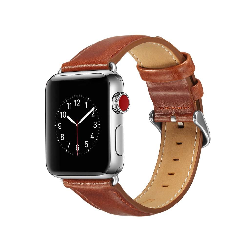 Correa de Piel Premium Apple Watch SE 44mm Cognac