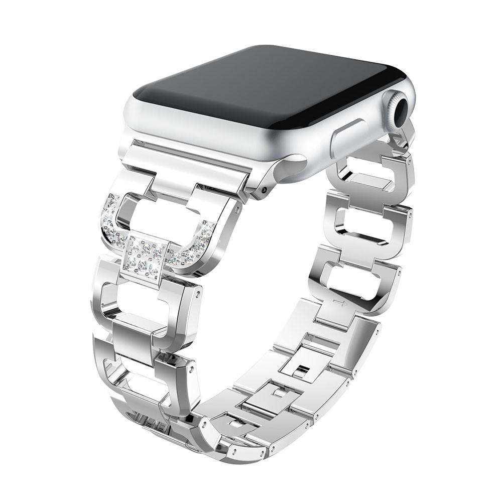 Correa Rhinestone bracelet Apple Watch 45mm Series 7 plata