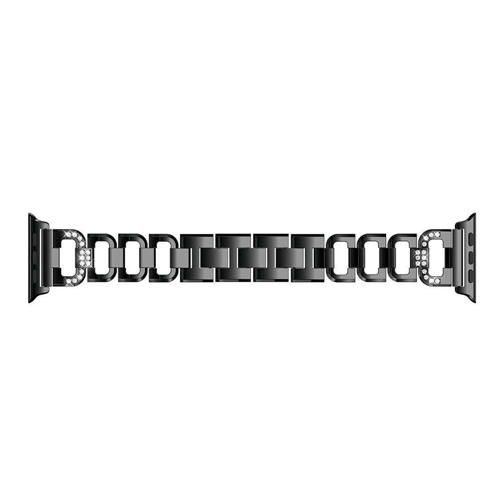 Correa Rhinestone bracelet Apple Watch 45mm Series 8 Black