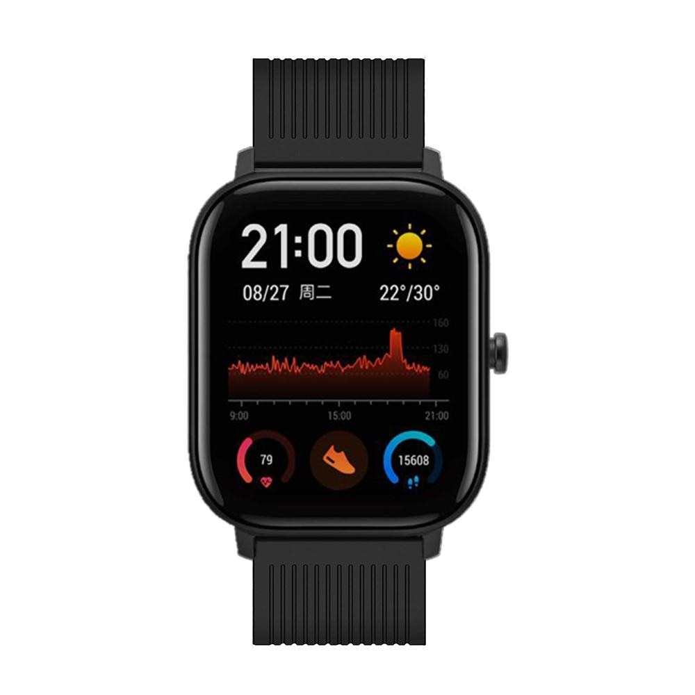 Correa de silicona para Amazfit GTS/GTS 2, Negro