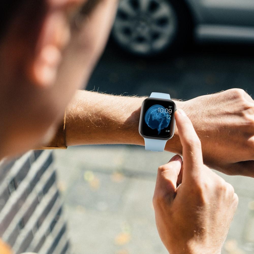 Correa de silicona para Apple Watch SE 40mm azul claro