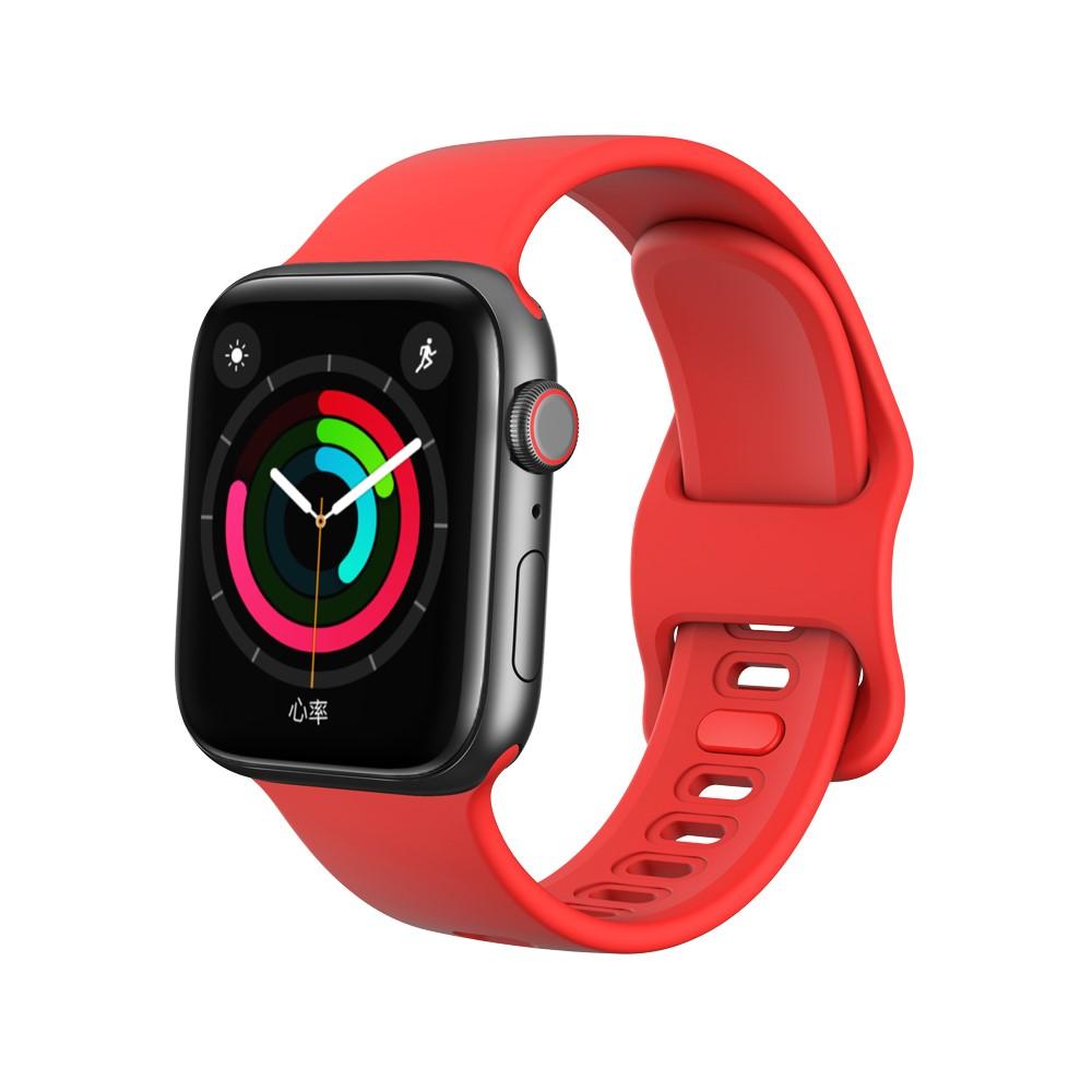 Correa de silicona para Apple Watch Series 8 41mm, Rojo