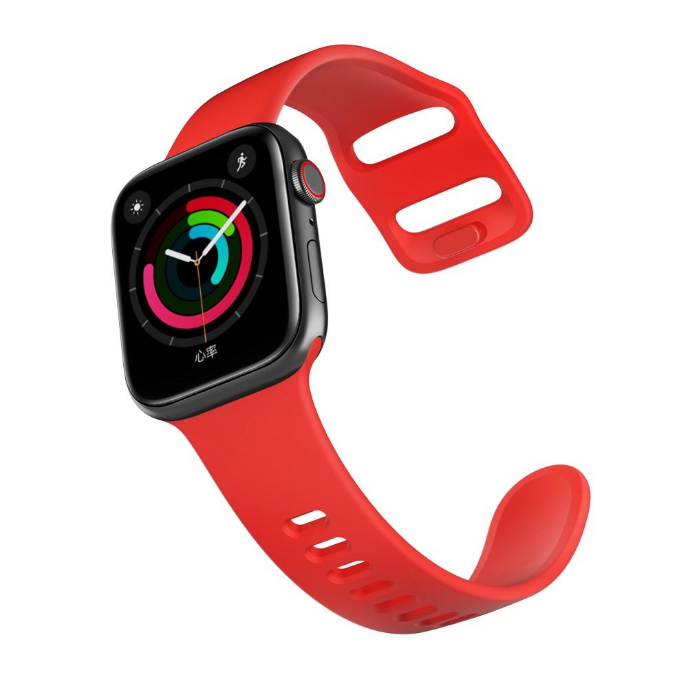Correa de silicona para Apple Watch Series 8 41mm, Rojo