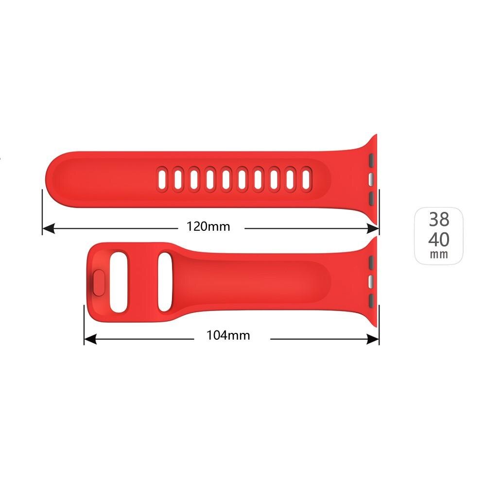 Correa de silicona para Apple Watch 41mm Series 8, rojo