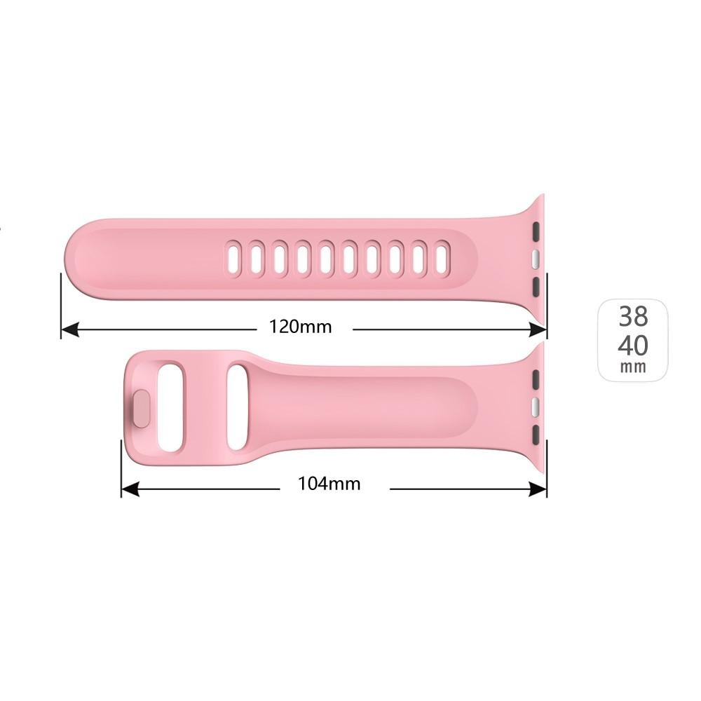 Correa de silicona para Apple Watch Series 8 41mm, Rosa