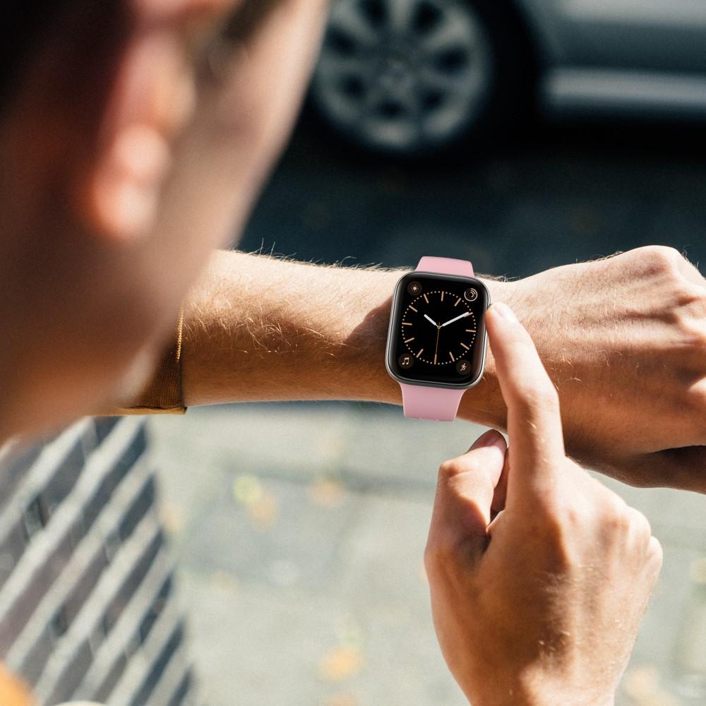 Correa de silicona para Apple Watch 41mm Series 8, rosado