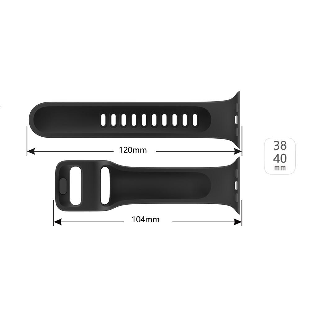Correa de silicona para Apple Watch 38/40/41 mm, negro