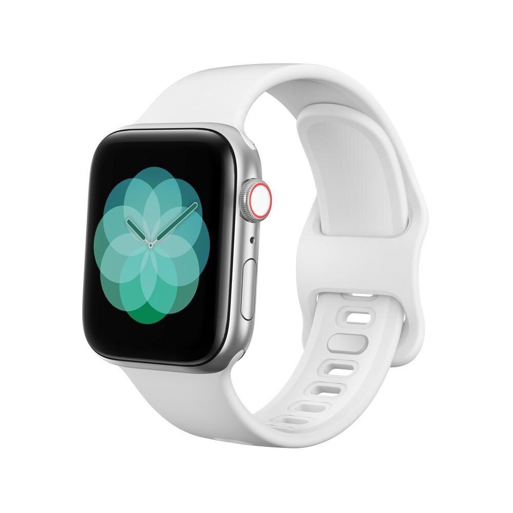 Correa de silicona para Apple Watch 41mm Series 8, blanco