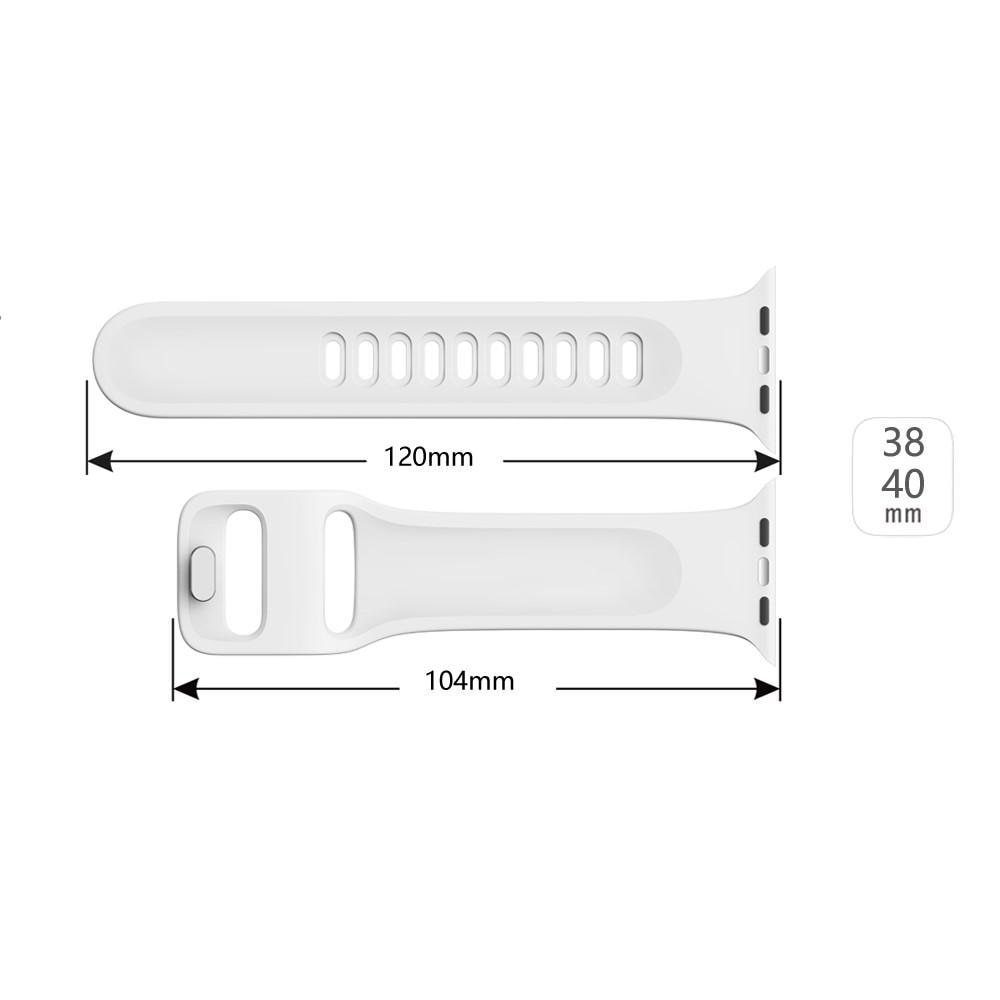Correa de silicona para Apple Watch 41mm Series 8, blanco