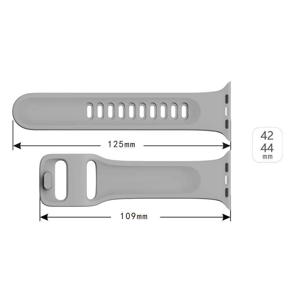 Correa de silicona para Apple Watch 45mm Series 8, gris