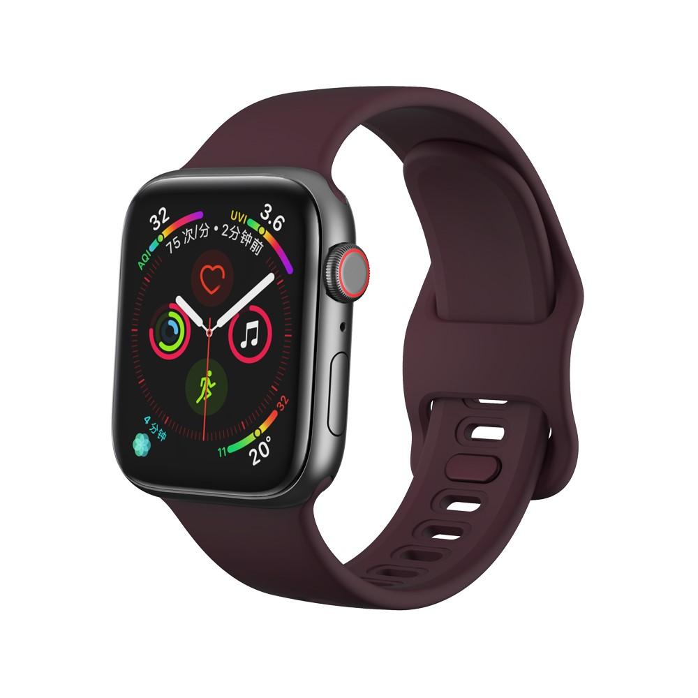 Correa de silicona para Apple Watch Series 9 45mm, Púrpura