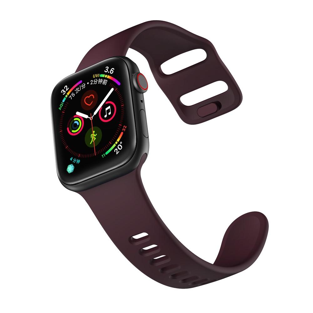 Correa de silicona para Apple Watch Series 9 45mm, Púrpura