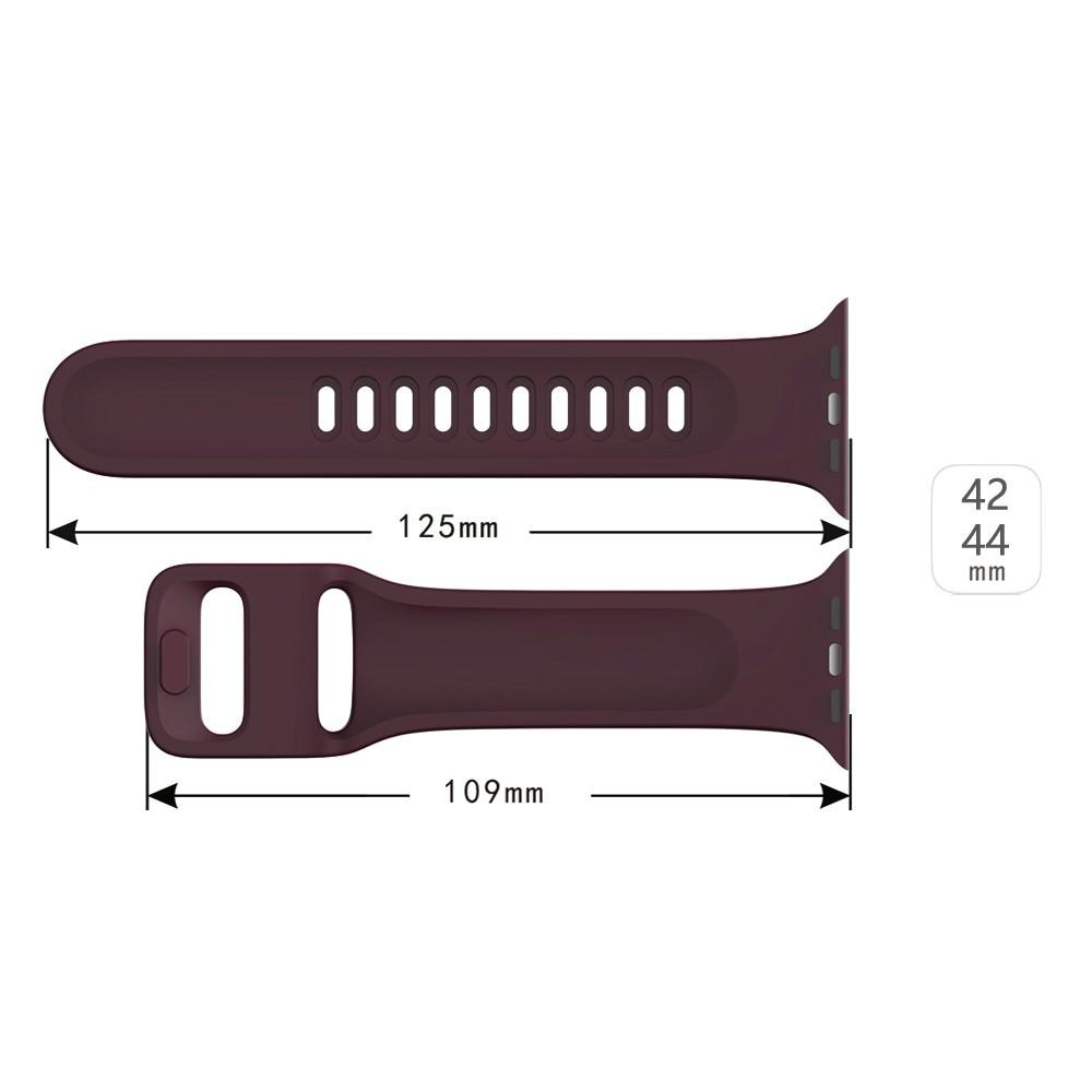 Correa de silicona para Apple Watch Series 9 45mm, Púrpura