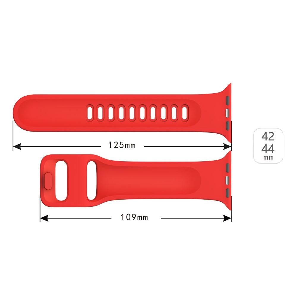 Correa de silicona para Apple Watch Series 7 45mm, Rojo