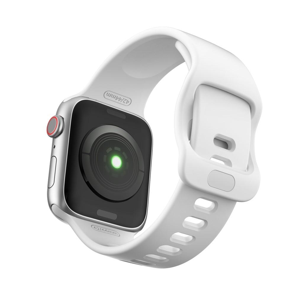 Correa de silicona para Apple Watch SE 44mm blanco