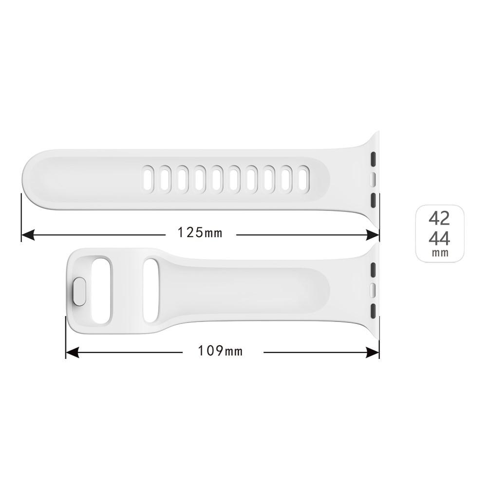 Correa de silicona para Apple Watch 45mm Series 8, blanco