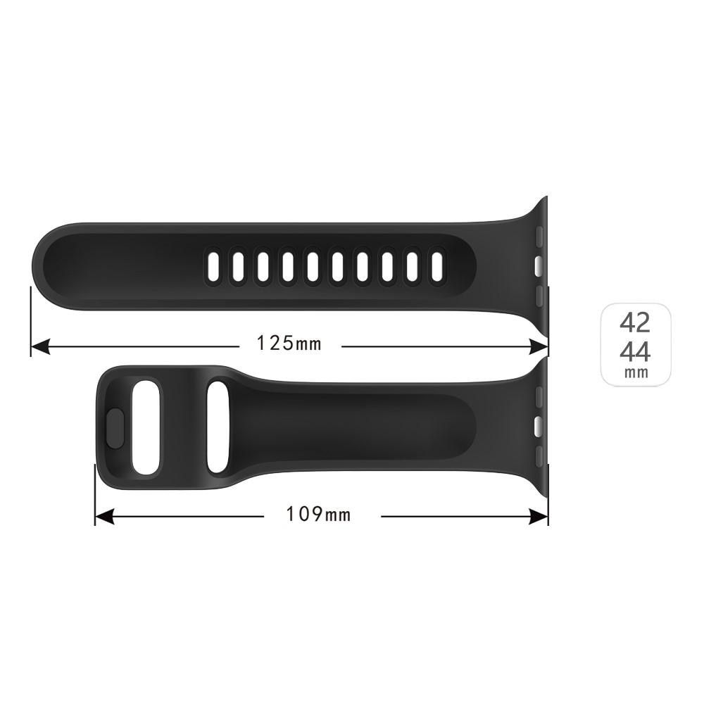 Correa de silicona para Apple Watch 42/44/45 mm, negro