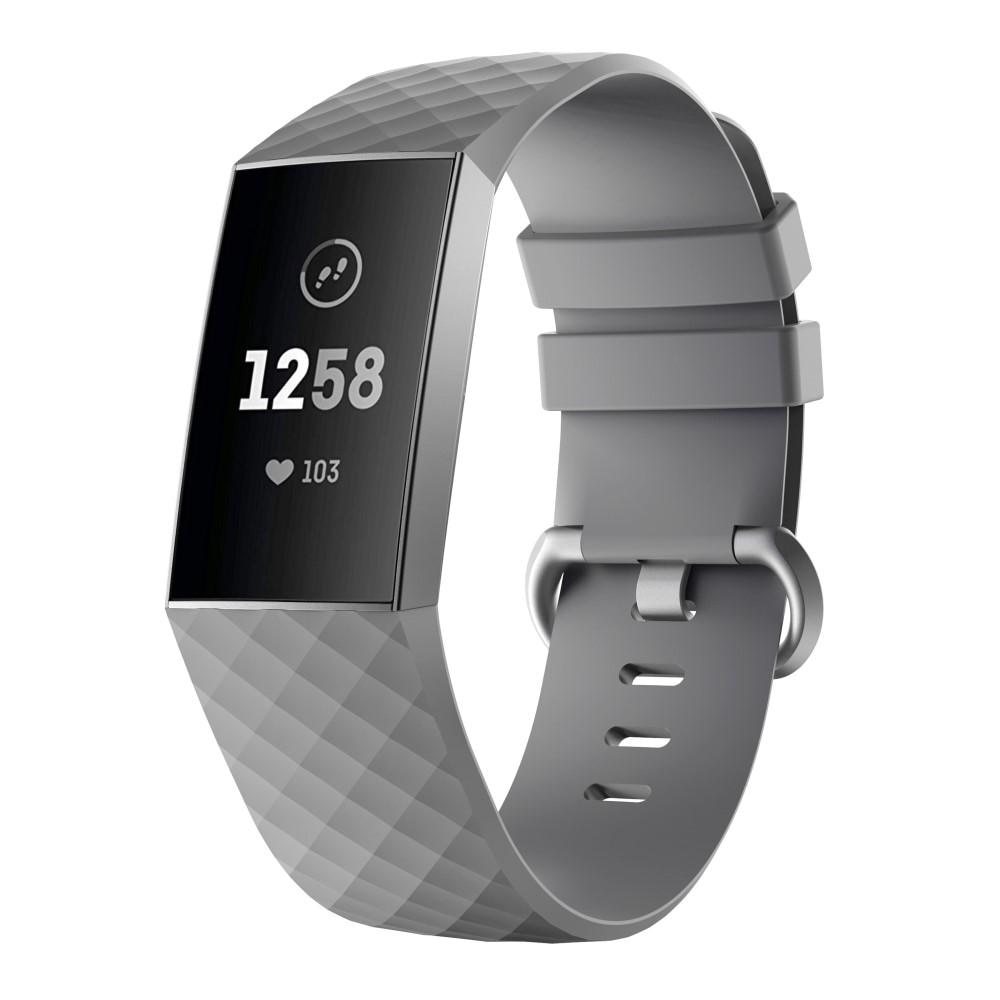 Correa de silicona para Fitbit Charge 3/Charge 4, Gris