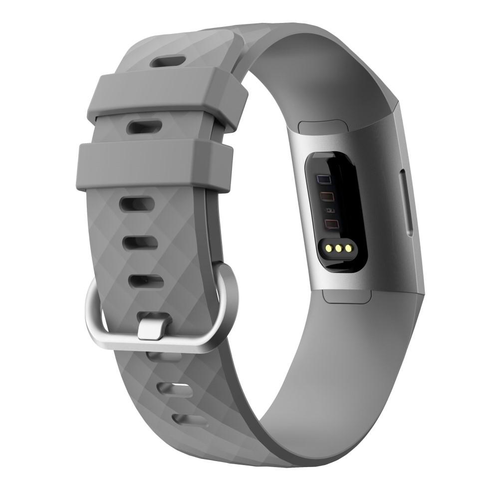 Correa de silicona para Fitbit Charge 3/Charge 4, Gris