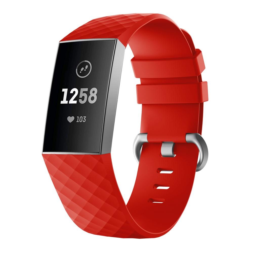 Correa de silicona para Fitbit Charge 3/4, rojo