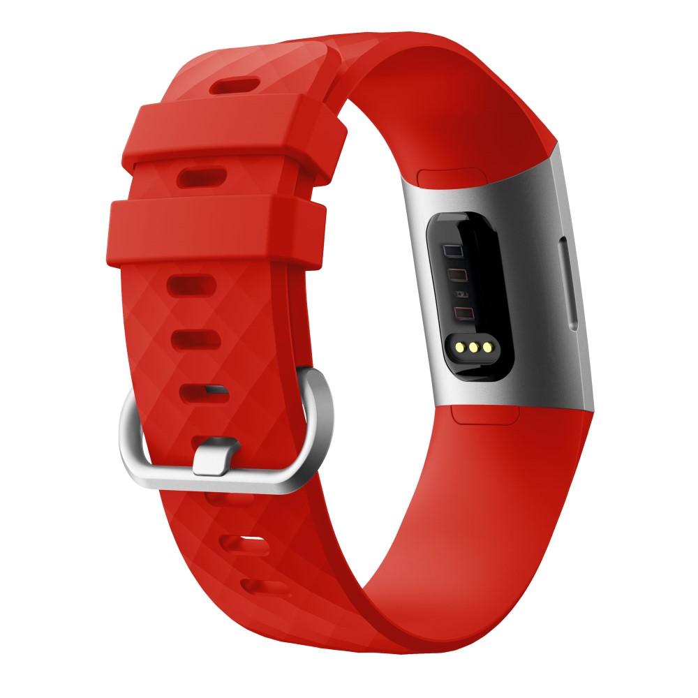 Correa de silicona para Fitbit Charge 3/4, rojo