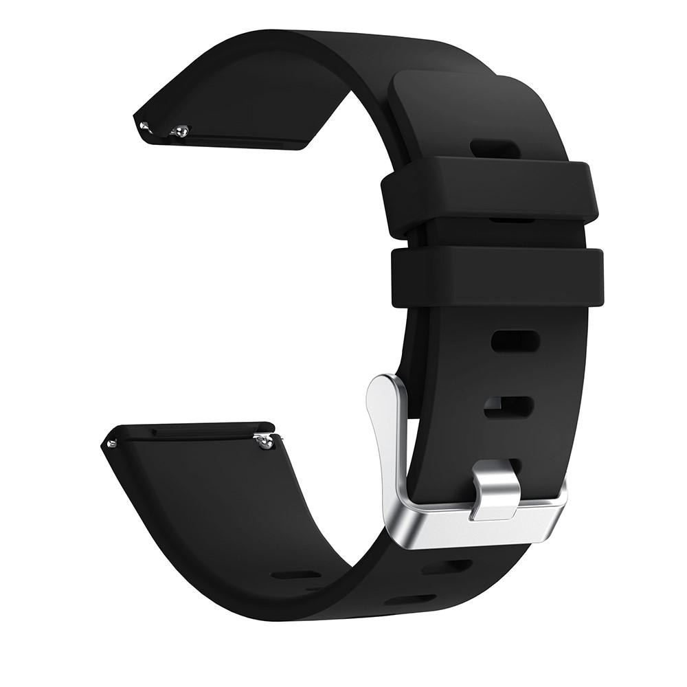 Correa de silicona para Fitbit Versa/Versa 2, Negro