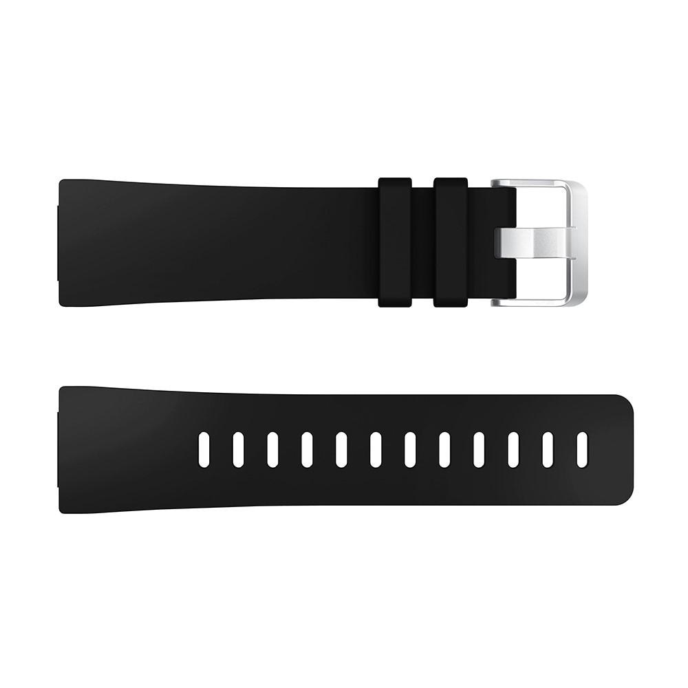 Correa de silicona para Fitbit Versa/Versa 2, Negro