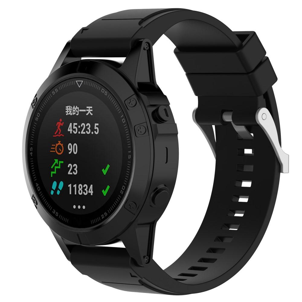 Correa de silicona para Garmin Fenix 3/Fenix 3 HR, Negro