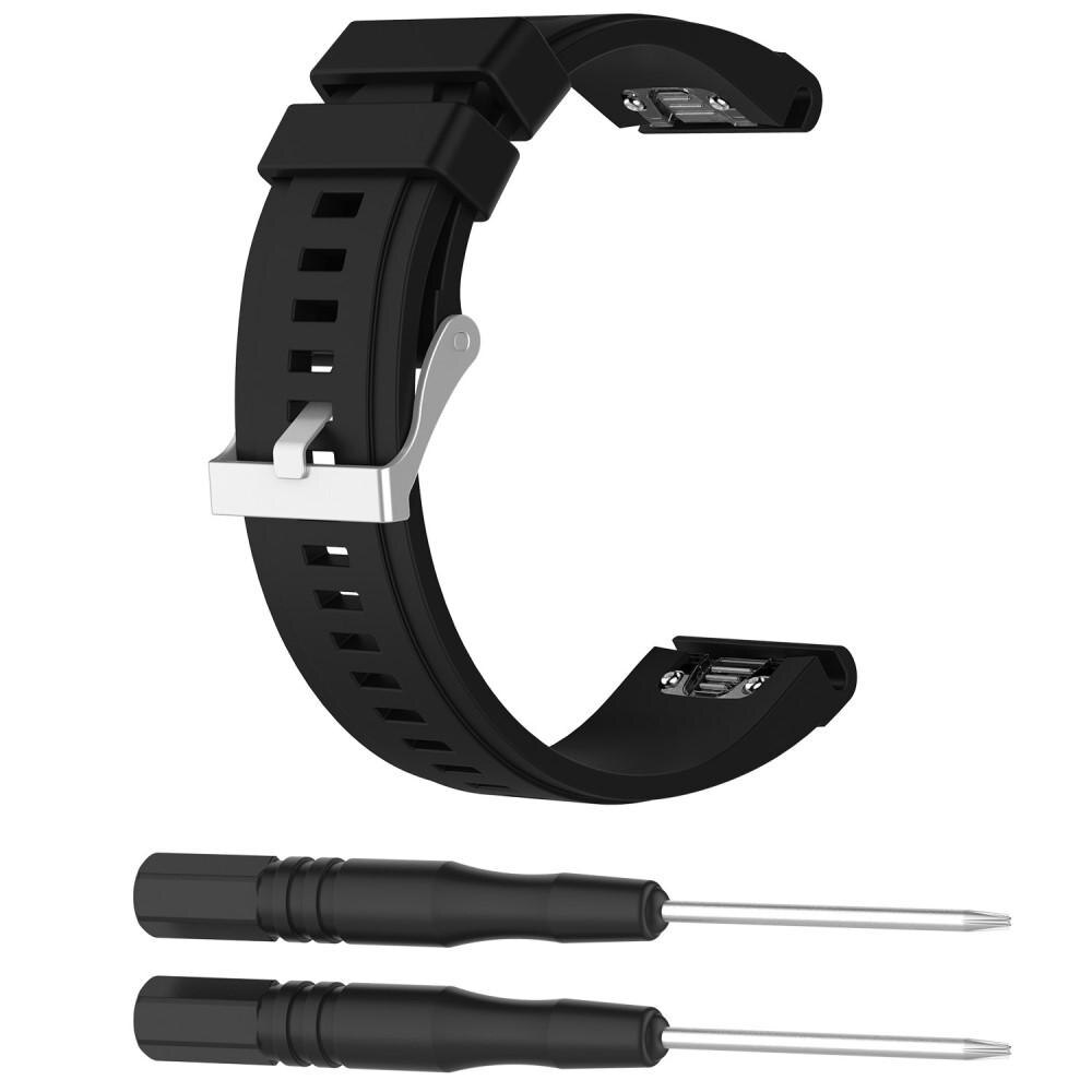 Correa de silicona para Garmin Fenix 3/Fenix 3 HR, Negro
