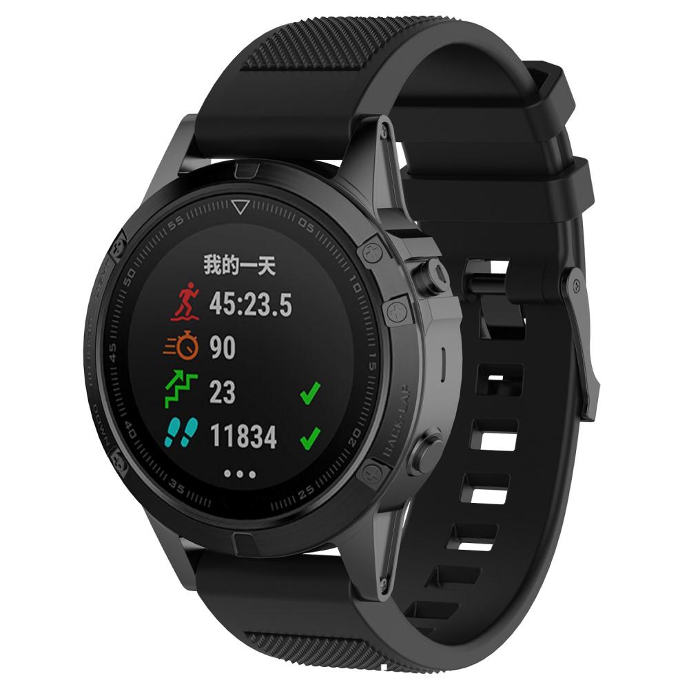 Correa de silicona para Garmin Fenix 5/Fenix 5 Plus, Negro